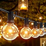 Romwish Lichterkette Glühbirnen, 12M LED Lichterkette Außen Mit 18+2 G40 Birnen, IP44 Wasserdicht Outdoor Lichterkette Glühbirnen Außen für Garten, Terrasse, ...