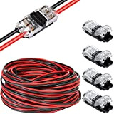 RUNCCI-YUN 20m 22 AWG 2 Pin LED Streifen Verlängerungskabel LED Strip Anschlusskabel LED Verbinder, 12v-24V kabel, für SMD 3528 2835 ...
