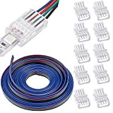 RUNCCI-YUN 5m 22 AWG 4 Pin LED Streifen Verlängerungskabel LED Strip Anschlusskabel LED Verbinder, 12v-24V kabel, für SMD 3528 2835 ...