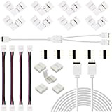 RUNCCI-YUN Led Strip Verbinder Zubehör-Set für 4 Pin RGB 5050 LED Streifen, LED Strip Verbinder, LED Strip Verteiler, LED Stripe ...