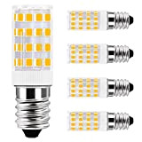 SanGlory 5er Pack 5W E14 LED Lampe ersetzt 40W Glühlampe,warmweiß (3000 Kelvin),400 Lumen E14 Energiesparlampe für Kühlschrank, Tischlampe