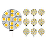 SEBSON LED Lampe G4 warmweiß 3W (2.5W), ersetzt 20W Glühlampe, 200lm, GU4 Stiftsockel 12V DC, Leuchtmittel 130°, 10er Pack