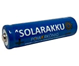 SOLAR Mignon AA Akkus - wiederaufladbare Batterien - 3,2V 1,92Wh LiFePo4 Hochleistungs- Akku Batterie speziell für Solarlampen Solar Lichterkette Solarleuchte ...