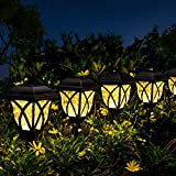 Solarlampen für außen, LED Garten Solarleuchten, 6 Stück, wasserdicht Solarlicht für Rasen, Terrasse, Hof, Garten, Gehweg