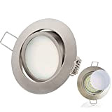 TEVEA PREMIUM LED Einbauleuchte - 230v - Schwenkbare LED Einbaustrahler - Deckenspot - Warmweißes Licht - Austauschbar - Ultra Flach ...