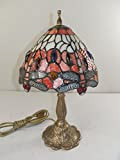 Tischlampe Abat-Jour Messing mit Tiffany-Glas Libellule