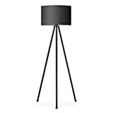 Tomons Stehlampe LED Dimmbar Stehleuchte Moderne mit Dreibeinstativ aus Metall, Standleuchte fur Wohnzimmer und Schlafzimmer, Leseleuchte Bodenlampe - Schwarz