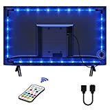 TV Hintergrundbeleuchtung, 2.2M RGB USB LED Strip TV LED Streifen Fernseher Beleuchtung mit 24-Key Fernbedienung, für 40-60 Zoll HDTV, TV-Bildschirm,PC ...