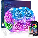 TVLIVE LED Strip 10m, Bluetooth RGB LED Streifen, LED Lichterkette Band Steuerbar via App mit 16 Mio. Farben Musik Sync ...