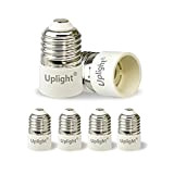 Uplight Adapter E27 auf E14 Lampen Sockel,E27 Fussung zu E14 Konverter,Max Spannung 250V, Max Leistung 200W,6er-Pack.