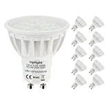 Uplight Dimmbar GU10 LED Lampe,5.5W Warmweiß 3000K LED Spot,Ersetzt 50-60W Halogen Leuchtmittel,AC 220V-240V 600LM Ra85,120° Abstrahlwinkel,10er Pack.