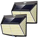 Vighep Solarleuchten für Außen, 【2 Stück 228 LED】3 Modi 270° Superhelle Solarlampen für Außen mit Bewegungsmelder Solarlampen IP65 Wasserdichte Solar ...