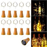 VintageⅢ 10pcs 10 LED Solar Wine Bottle Cork Lights Bottle Lighting 1 Meter 10 Lights Cork Shaped Light Bottle Light ...