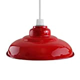 Vintage Lampenschirm aus Metall, leicht anzubringen, Rot