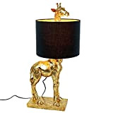 Werner Voss Tischleuchte Giraffe Schwarz Gold Tischdeko Home Lampe Leuchte Möbel Kleinmöbel Afrika Safari