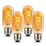 WVNZIAL Edison Vintage Glühbirne, E27 LED Vintage Glühbirne 4W 250LM Dimmbar Glühbirne E27 Vintage Retro LED Lampe Warmweiß 2500K Ideal ...