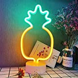 XRR Neon Schilder, Ananas Neon Zeichen Lichter Neonlicht mit Basis Batterie/USB Powered, Neon Nachtlicht Led Neon Sign für Weihnachten Kinderzimmer ...